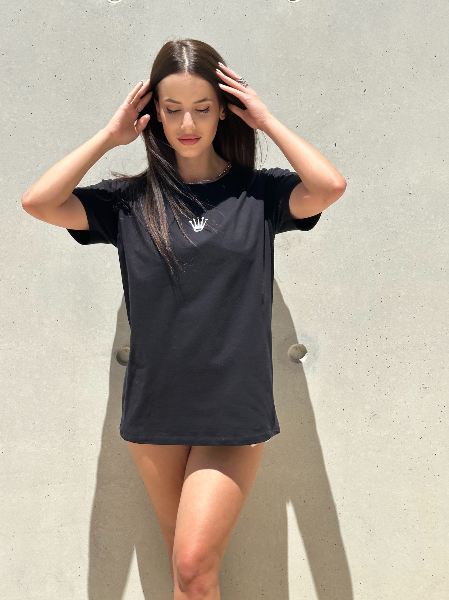 Crown Print Tee Γυναικεία - Black