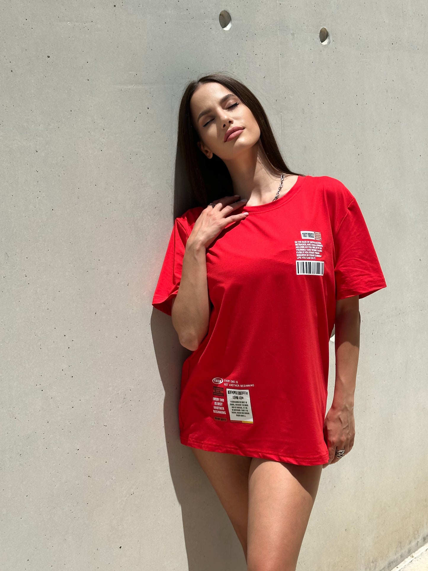 Doja Print Tee Γυναικεία - Red