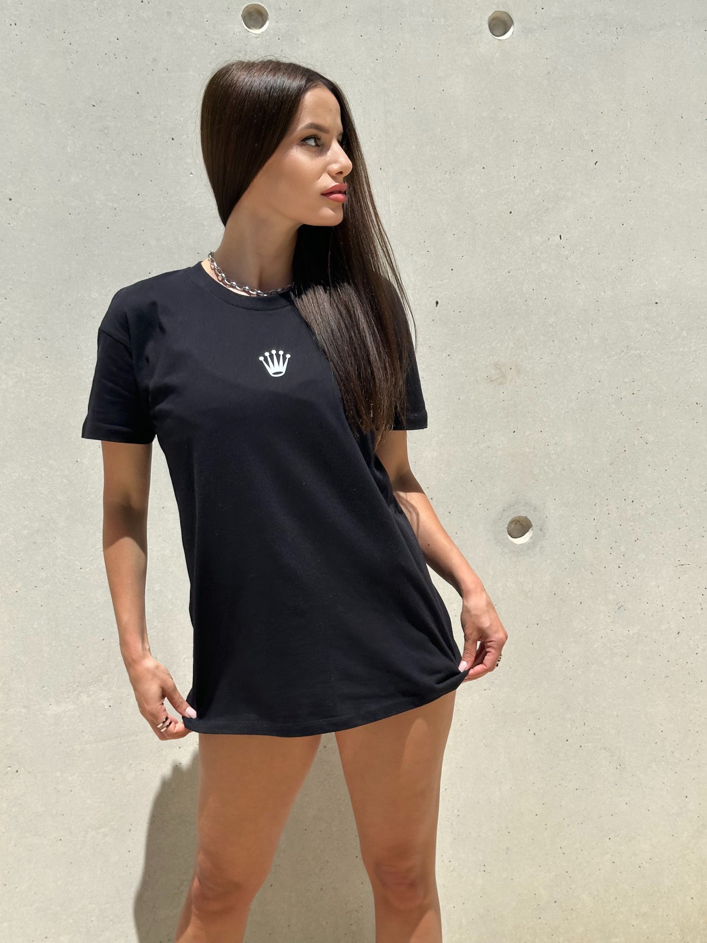 Crown Print Tee Γυναικεία - Black