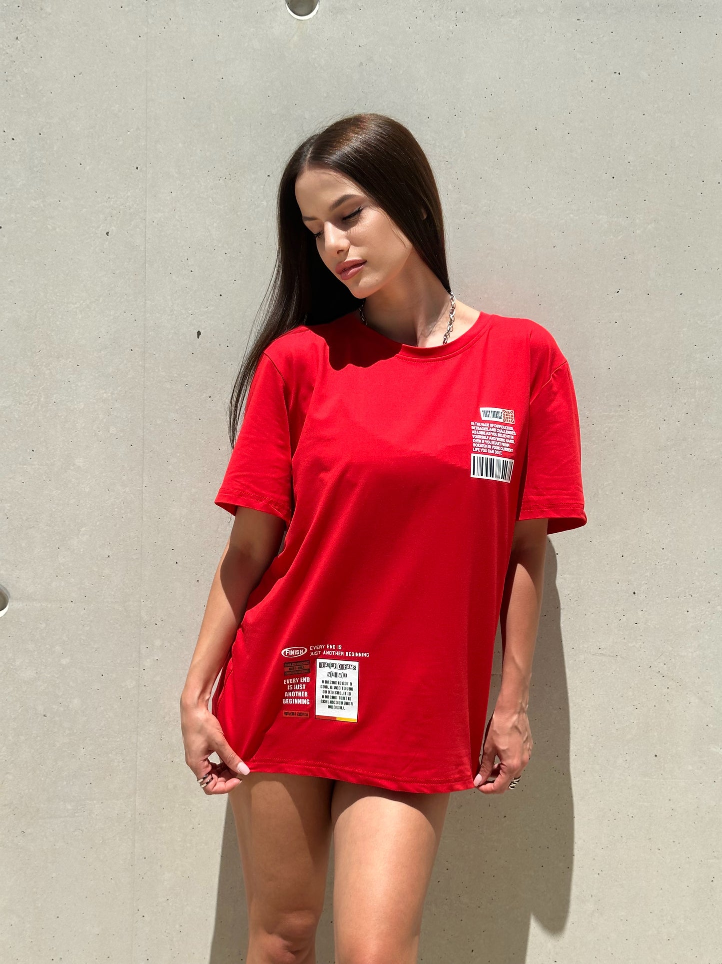 Doja Print Tee Γυναικεία - Red