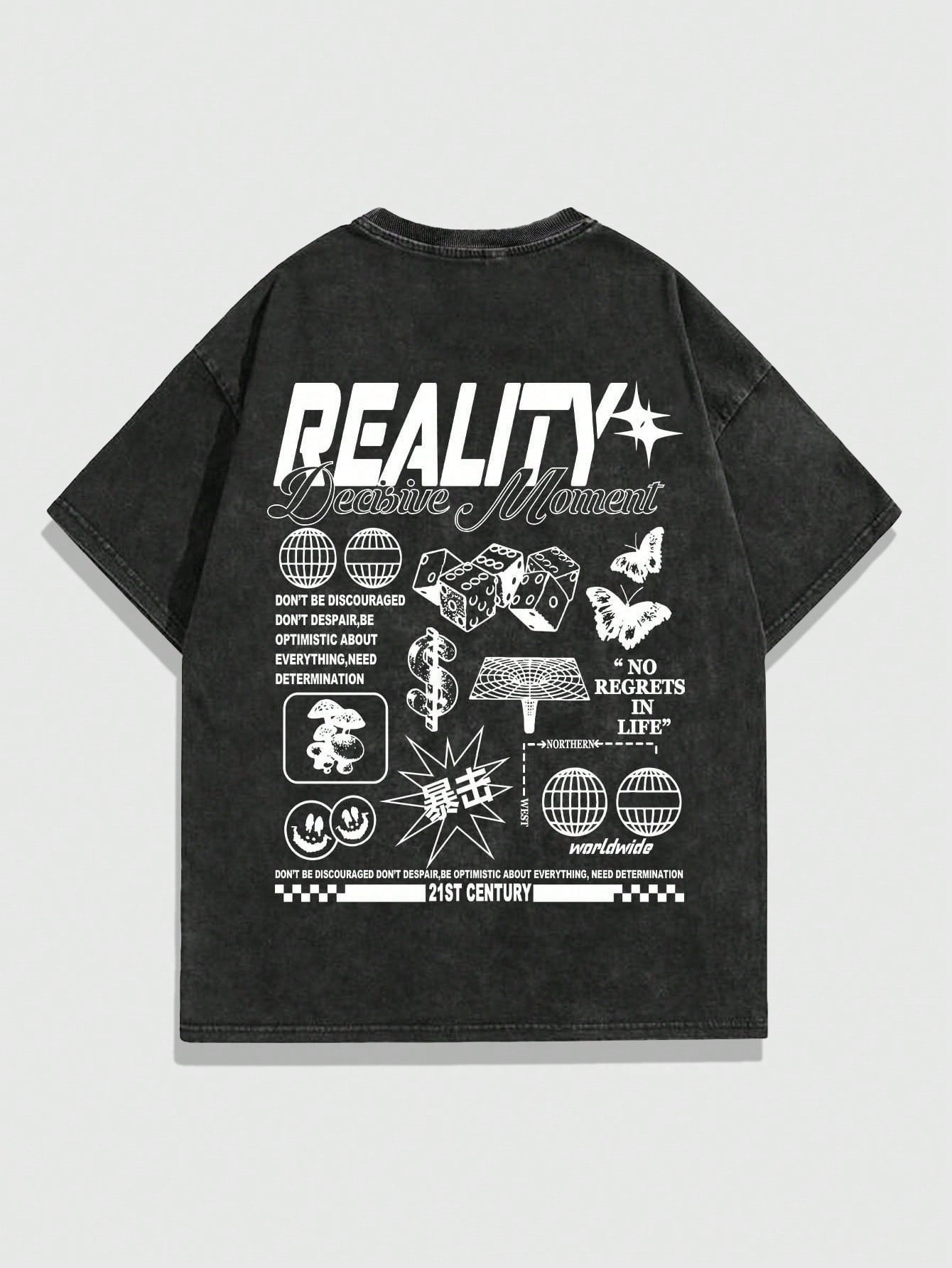 Reality Washed Tee Ανδρική - Dark Grey