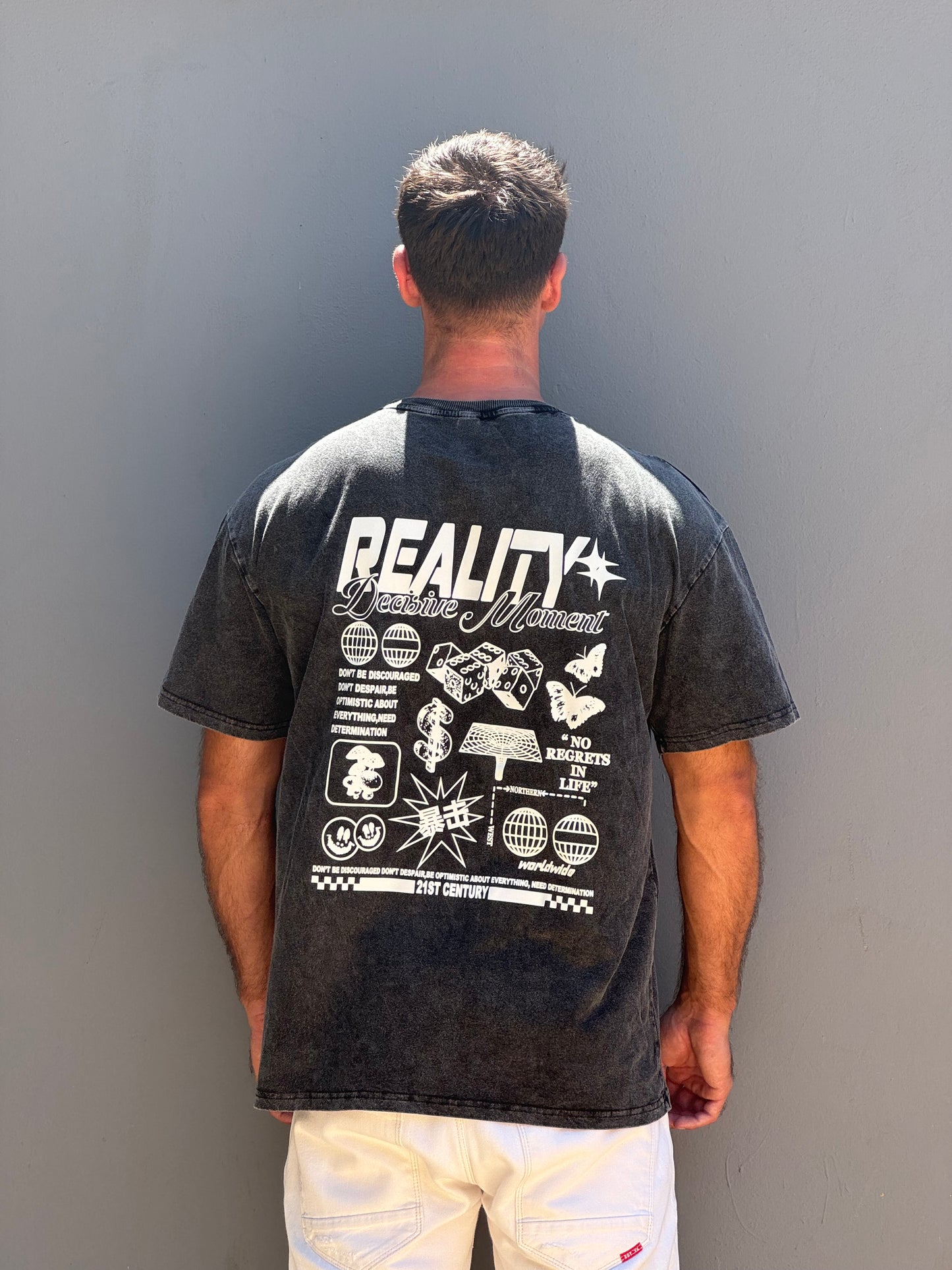 Reality Washed Tee Ανδρική - Dark Grey