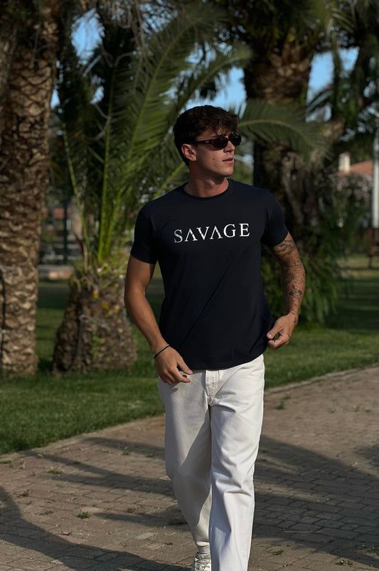 Savage Regular T-Shirt - Navy Blue