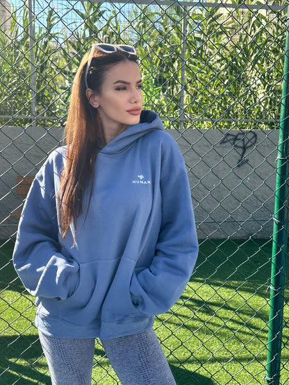 Essential HUMAN Hoodie Γυναικείο - Mouse Blue