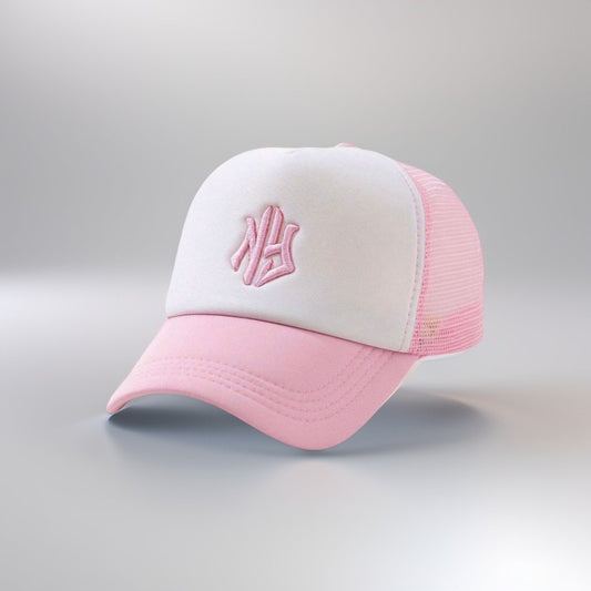 Embroidered NY Hat - Pale Pink