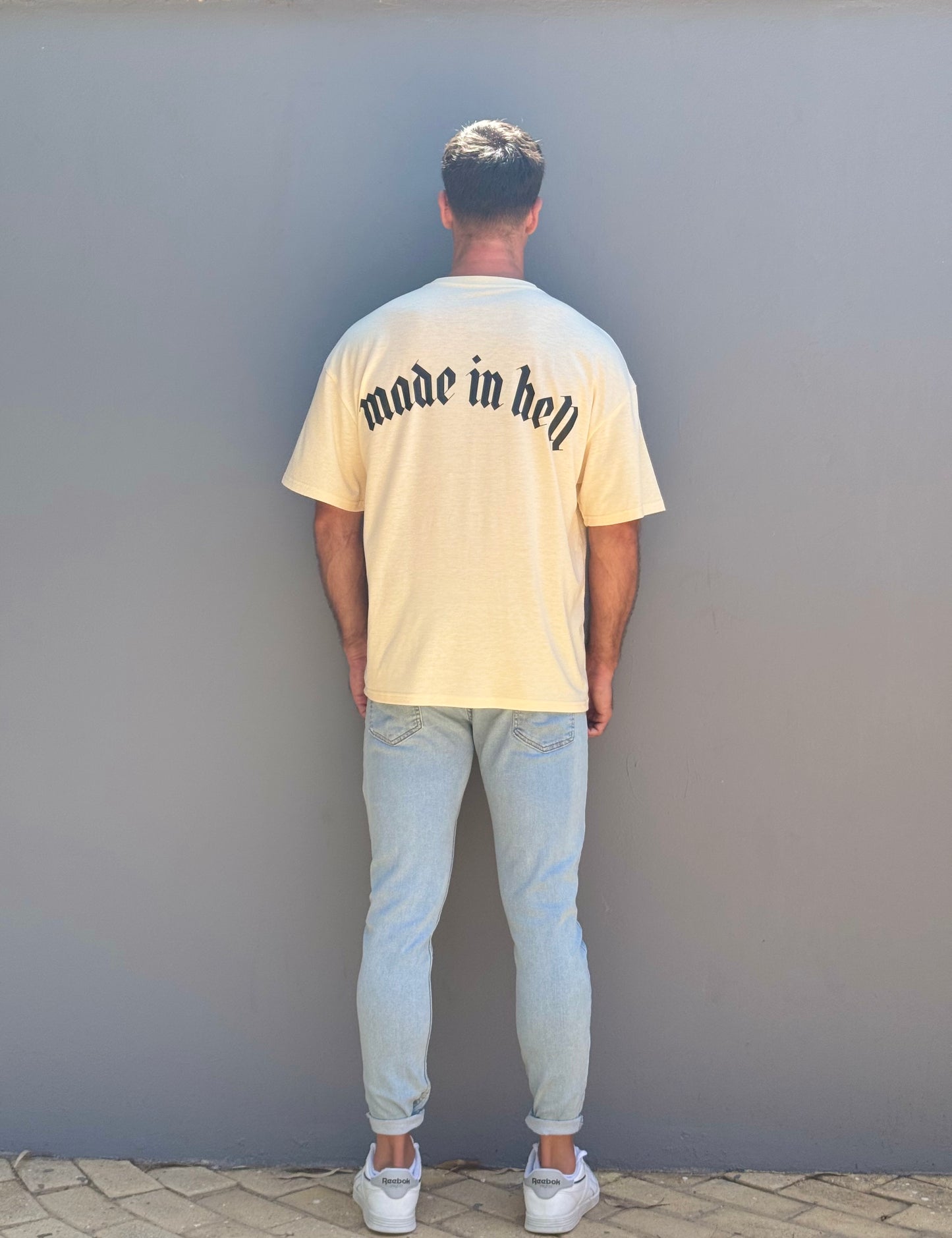 Made in Hell Oversized Tee Ανδρική - Beige