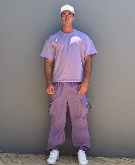 Lavender Oversized Tee Ανδρική - Purple