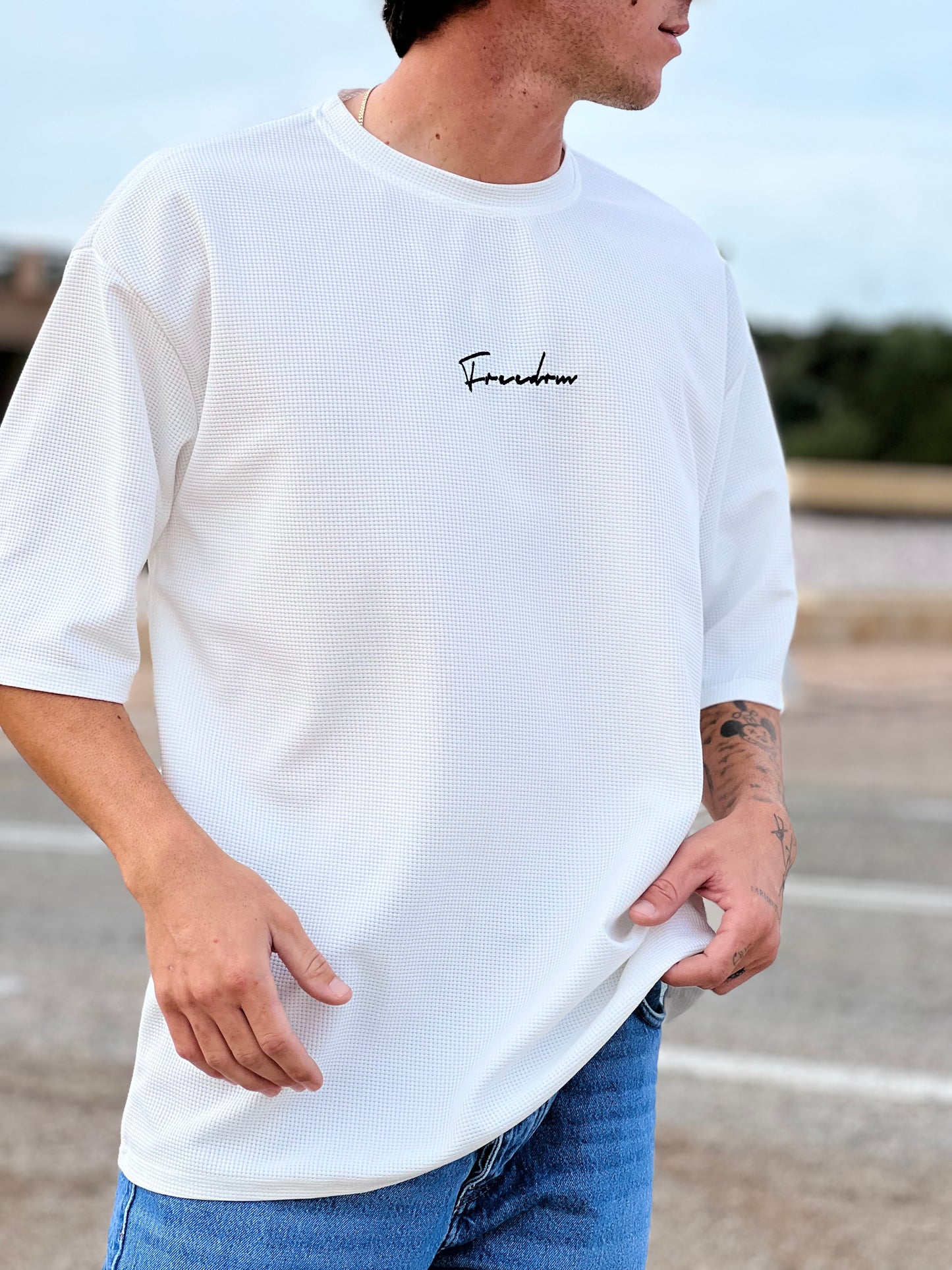 Freedom Oversized Tee Ανδρική - White