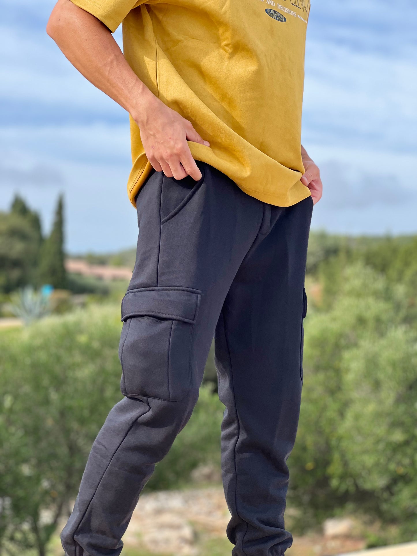 Baggy Cargo Pants Ανδρικά - Black